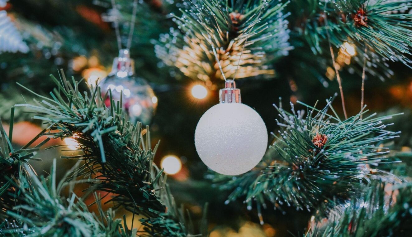 Slim Artificial Christmas Trees & Ornament Ideas for Good Luck