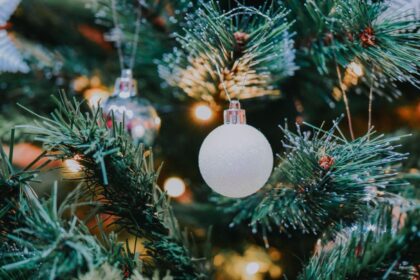 Slim Artificial Christmas Trees & Ornament Ideas for Good Luck