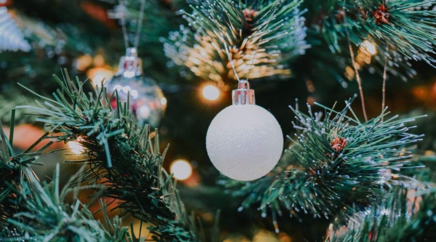 Slim Artificial Christmas Trees & Ornament Ideas for Good Luck